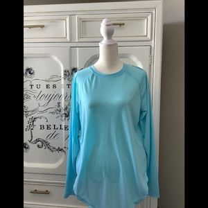 Under Armour powder blue workout pullover